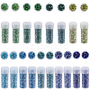 90g 9 colors 11/0 Two Cut Round Hole Glass Seed Beads SEED-SC0001-25A-1
