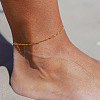 Stainless Steel Rope Chain Anklets for Women WG1529C-07-1