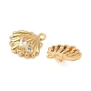 Ocean Brass Micro Pave Clear Cubic Zirconia Charms KK-B160-42G-07-2