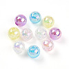 Transparent Crackle Acrylic Beads OACR-I015-41-1