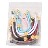 6Pcs 6 Colors Twisted Nylon Cord Silder Bracelets DIY-FS0008-93-6