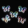 UV Plating Transparent Acrylic Beads OACR-K005-02-4