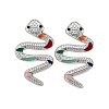 304 Stainless Steel Enamel Stud Earrings LS-EJEW-Z116-02P-2