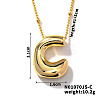 Simple and Stylish Brass Letter Pendant Satellite Chain Necklaces for Women Men GF2554-3-1
