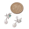 Natural Pearl Ear Studs EJEW-P286-19P-3