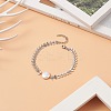 Natural Pearl Link Bracelet with 304 Stainless Steel Cobs Chains for Women BJEW-TA00214-2