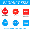 12Pcs 6 Styles Acrylic Public Signs AJEW-CP0007-37-2
