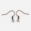 Red Copper Brass Earring Hooks X-KK-Q363-RC-NF-1