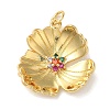 Rack Plating Brass Micro Pave Cubic Zirconia Pendants KK-U027-21G-1