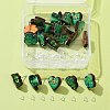 20Pcs 5 Style Saint Patrick's Day Green Wood Stud Earrings EJEW-FS0001-11-8