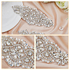 2Pcs Alloy with Rhinestone Sewing Decorate DIY-FH0006-82S-4