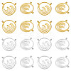 20Pcs 2 Colors 304 Stainless Steel Pendants STAS-UN0044-38-1