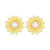 Geometric 304 Stainless Steel Sun Stud Earrings LS-NK4647-3
