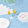 48Pcs 6 Style Brass Hoop Earring Findings KK-BC0009-26-5