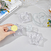 5Pcs 5 Styles Glass Tealight Candle Holder AJEW-FG0003-37-3