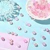100Pcs Transparent Frosted Glass Beads Strands GLAA-CJ0002-07-6