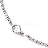 Electroplate Synthetic Non-magnetic Hematite Round Cluster Pendant 304 Stainless Steel Box Chain Necklaces NJEW-JN05888-5