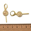 Brass Micro Pave Cubic Zirconia Leverback Earrings for Women EJEW-G419-01G-5