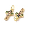 Brass Micro Pave Cubic Zirconia Pendants KK-E068-VF124-3
