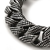 304 Stainless Steel Cuban Link Chain Bracelets for Women Men BJEW-Q341-06B-AS-2