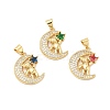 Brass Micro Pave Cubic Zirconia Pendants KK-H441-22G-1