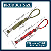 2Pcs 2 Colors Handmade Spartan Nylon Parachute Cord Pendant Decorations for Men KEYC-HY0001-32-2