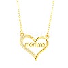 Mother's Day Brass Micro Pave Clear Cubic Zirconia Pendant Necklaces FS-WG67A5B-01-4