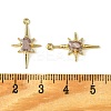 Brass Micro Pave Cubic Zirconia Pendants KK-M277-08G-02-3