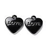 Heart Alloy Spray Painted Charms PALLOY-B005-01C-1