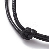 Sport Theme Acrylic Braided Bead Bracelet with Waxed Polyester Cords BJEW-JB10152-5