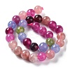 Dyed Natural Malaysia Jade Beads Strands G-G021-01A-03-3