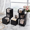 Cube Paper Cupcake Storage Boxes with Visible Window BAKE-WH0002-002C-4