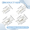 12Pcs 4 Styles Eco-Friendly Brass Watch Band Clasps KK-ME0002-74-2