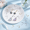 100Pcs 2 Style 316 Surgical & 304 Stainless Steel Earring Hooks STAS-UN0054-50-2