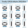 12Pcs 6 Size 201 Stainless Steel Grooved Finger Ring Settings RJEW-TA0001-06EB-2