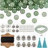 Natural Green Aventurine Beaded Pendant Decoration Jewelry Set DIY Making Kit DIY-OC0012-06-1