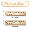 12Pcs 4 Style Brass Moon Phase Bar Links & Charms KK-SZ0005-45-7
