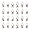Breast Cancer Awareness Ribbon Carved Word Hope Tibetan Style Alloy Message Pendants TIBEP-TAG0001-02-1