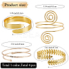 4Pcs 4 Styles Upper Arm Cuff Band AJEW-GF0010-91-2