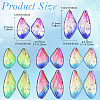 4 Sets Epoxy Resin Pendants RESI-CJ0005-18-2