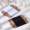 4Pcs 2 Colors 2 Yards Polyester Floral Lace Trims OCOR-LP0001-95-1