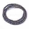 Electroplated Frosted Glass Bead Strands EGLA-G071-A-3