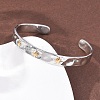 304 Stainless Steel Cuff Bangles for Women BJEW-P377-02A-3