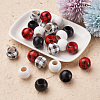 Craftdady 100Pcs 4 Style Wood Beads WOOD-CD0001-18-11