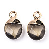 Faceted Glass Charms GLAA-N040-007A-3