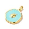 Hannukah Brass Enamel Pendants KK-M278-07A-G-2