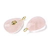 Natural Rose Quartz Pendants G-I391-04G-01-2