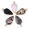 Natural & Synthetic Mixed Gemstone Pointed Pendants G-N326-42-3