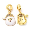 Real 18K Gold Plated Brass Micro Pave Colorful Cubic Zirconia Pendents KK-M247-28G-1