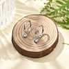 304 Stainless Steel Micro Pave Cubic Zirconia Hoop Earrings STAS-R004-02P-02-2